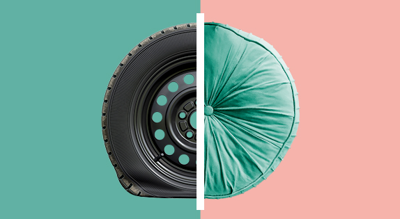 Roue crevée
