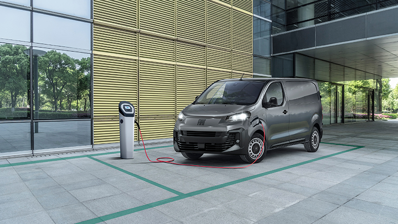 Véhicule utilitaire Fiat Professional garé dans la rue